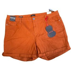 Beautiful orange rust shorts w/booty lift- Size 22